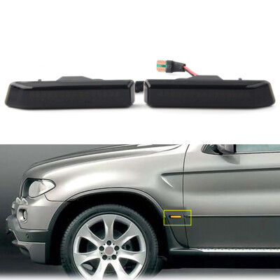 Dynamic LED Side Marker Turn Signal Light For BMW E36 3-Series 97-99/ X5 E53