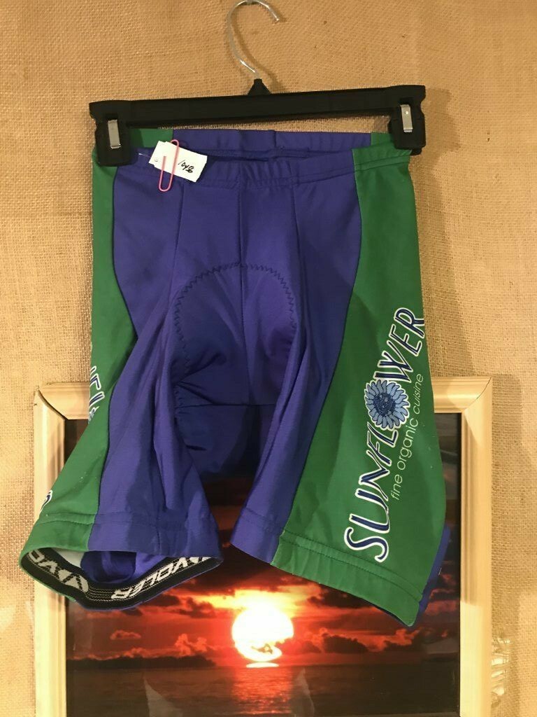 Voler women’s size S cycling shorts “Sunflower fine organic cuisine” eBay