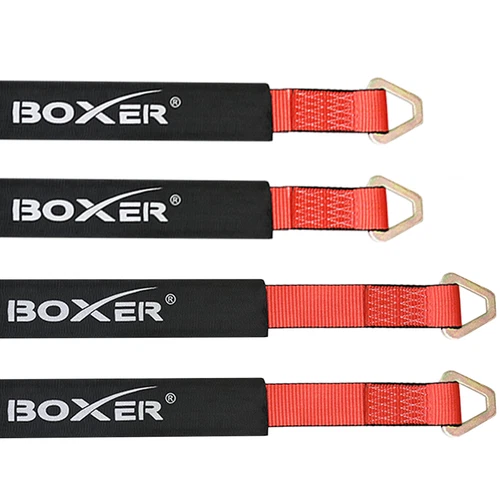 Boxer Axle Straps 4 Pack - 10,000lb Car Hauler Trailer Auto Truck Tie Down Strap