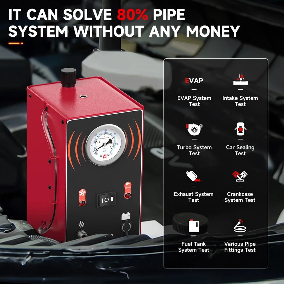 Automotive Evap Smoke Machine Leak Detector Car Fuel Pipe Tester