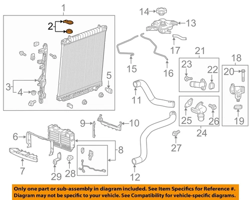 22985586 For GMC Canyon Chevy Colorado 2015-2022 1Pc ABS Radiator Upper Bracket - Picture 6 of 6