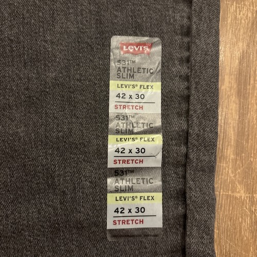 Levi’s 531 Athletic Slim Stretch Flex Jeans Grau Neu mit Etikett 42x30 - Bild 2 von 7