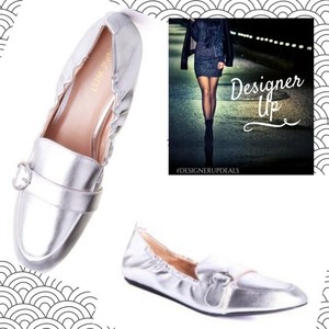 nine west silver loafers