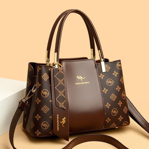 Luxury Handbag Fashion Print Large Capacity Soft Leather Women Shoulder Crossbod - Picture 7 of 36