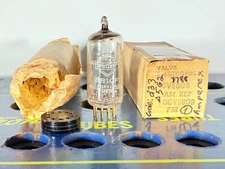 Amperex 7788 E810F CV5809 NOS NIB Gold Pins Label Mullard Tested Strong Tube