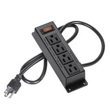 Wall Mount Power Outlet Strip 4 Outlet Mountable Power Strip With Switch 3ft Cor