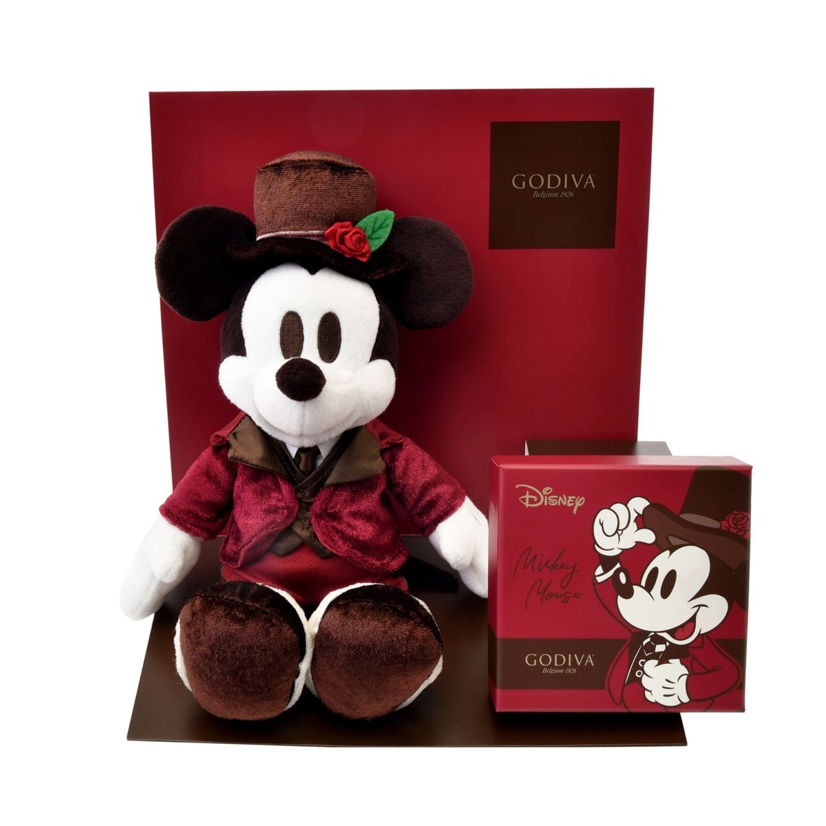Disney Valentine 2025 GODIVA Mickey Chocolate Assortment & Plush