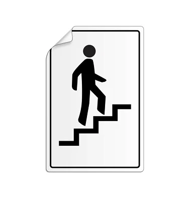 Türaufkleber Treppenhaus  130 x 90 mm Folienschild Piktogramm Treppe - Bild 1 von 2