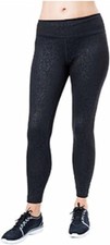 Kirkland Signature Ladies' Active Legging, Black Fracture Embossed, Small