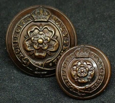 Scarce City Of London Fusiliers Regiment 26mm Bonzed Officers Buttons By Gaunt