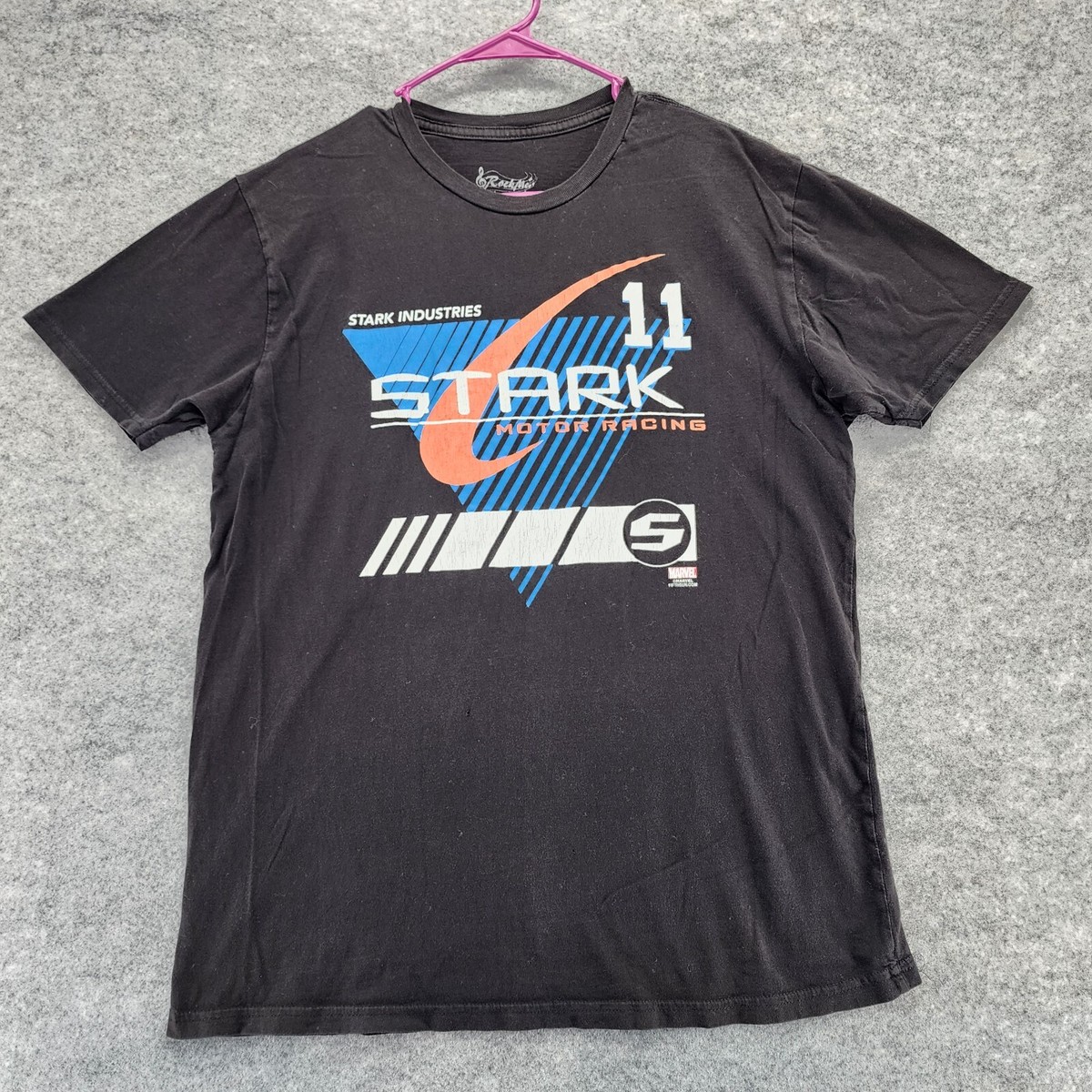 T-shirt Marvel Stark Industries Motor Racing - Collector Noir XL Vintage