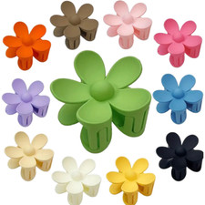 3 Pack 2.75" Shark Hair Claw Clips Boho Flowers Nonslip Jaw New Lot