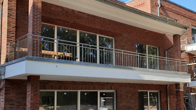Balkon Geländer  Edelstahl  Geländer senkrechte Sprossen Mit Statik