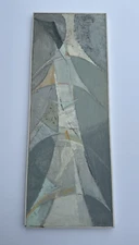 LARGE CUBISM PAINTING MID CENTURY ABSTRACT EXHIBITED ERMINAHARDIN MODERNISM 48"