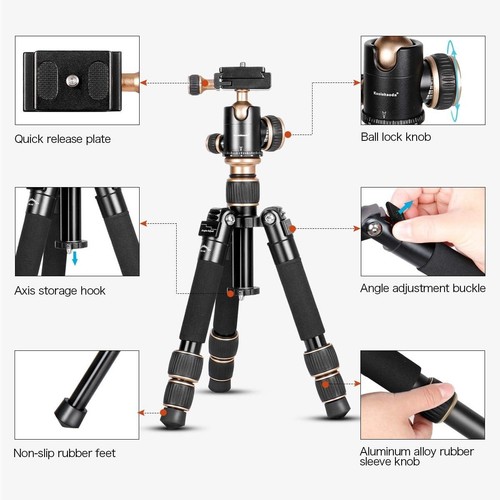 Durable Aluminum Mini Tripod with 360° Ball Head - Compact Photography Solution - Picture 4 of 8