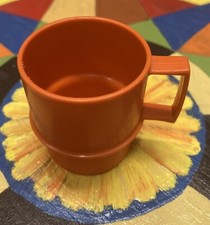 VTG Play Food Tupperware Tuppertoy MINI Coffee Mug Cup Replacement Orange LTR-TW