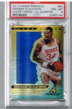 2013 Panini Pinnacle Hakeem Olajuwon Clear Vision - 1st Quarter PSA 8