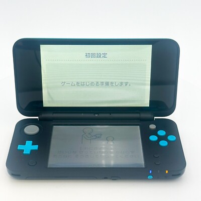 New Nintendo 2DS XL LL Black Turquoise Console Japanese ver Good