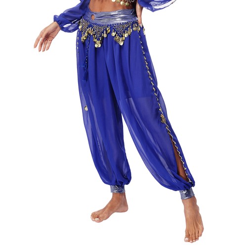 Women Belly Dance Harem Pants Sequin Tassel Trousers Arabic Performance Costume - Picture 69 of 117