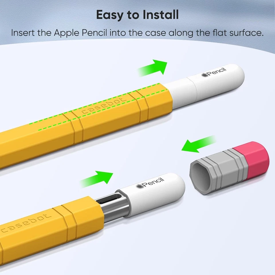 Silicone Sleeve Case for Apple Pencil (USB-C) Soft Anti-Slip Pencil Grip Holder - Image 3 of 4