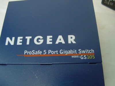 NETGEAR PROSAFE 5 PORT GIGABIT SWITCH GS105 v3 WITH POWER CORD | eBay