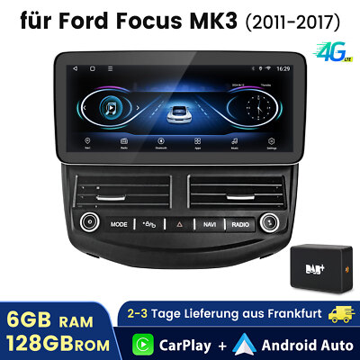 6+128G 12.3''Android 13 DAB+ Autoradio Für Ford Focus MK3 2011- 2017 GPS Navi 4G