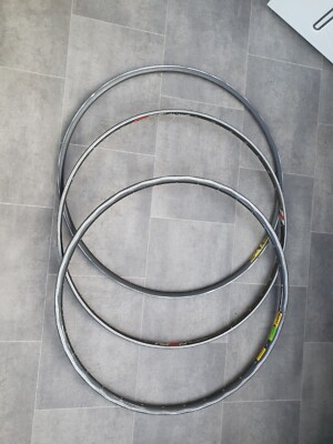 3 Vintage 700c Schlauchreifen eloxiert Felgen Mavic Campagnolo Wolber