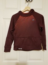 Boys Russell Hoodie M 8 Burgundy Wicking Pocket Pullover Sweater EXCELLENT
