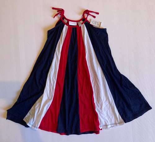 NWT The Children's Place M 7-8 Americana 4th of July Red White & Blue Dress - 第 1/1 張圖片