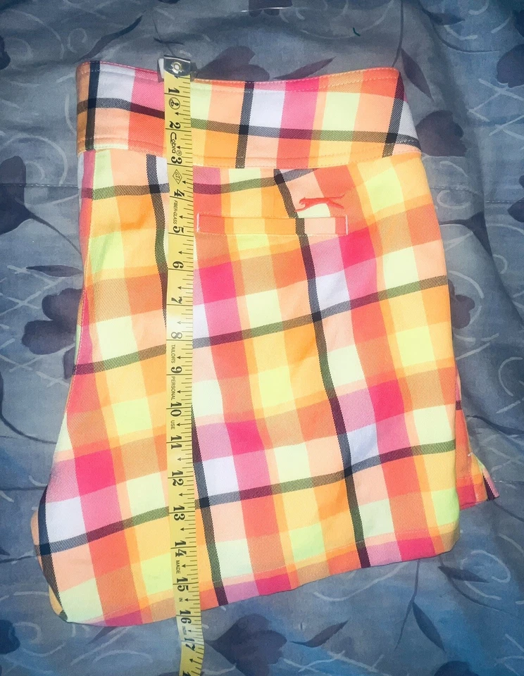 Pantalones cortos de vestir de golf Slazenger a cuadros multicolores para mujer talla 14 Foto 3 de 4