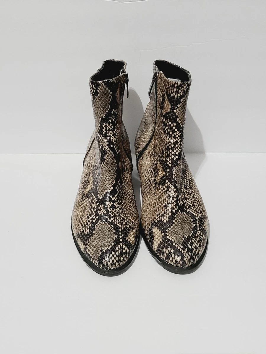 Ecco Shape 35 Snakeskin Reptile Print Booties Size EU 37 US 6/6.5 | eBay