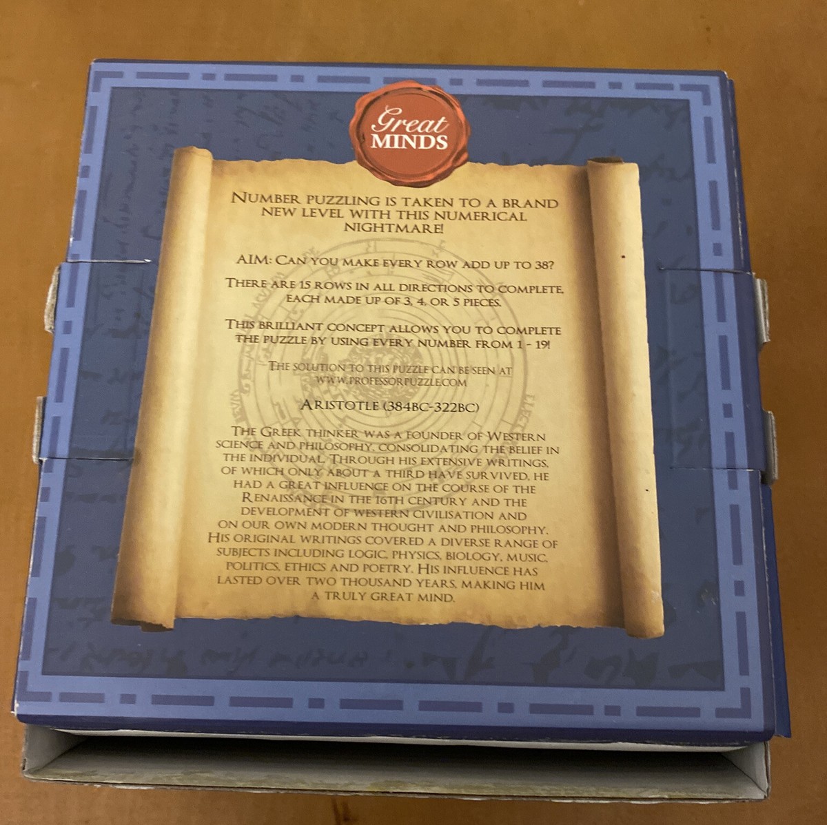 Great Minds Aristotle's Number Puzzle, Classic Wooden Puzzle: New In Box - Foto 13