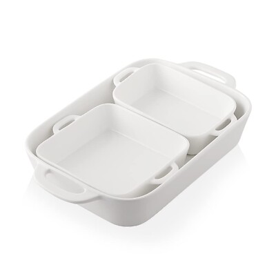 Sweejar Ceramic Bakeware Set, Rectangular Baking Dish for Cooking, Kitchen, C...
