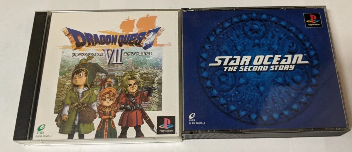 Sony PlayStation 1 Japanese Lot of 2 - Dragon Quest VII & Star Sony PlayStation 1 Japanese Lot of 2 - Dragon Quest VII & Star