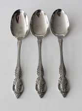 Oneida SSS PEMBROOKE / RENOIR Stainless Set/3 OVAL SOUP SPOONS