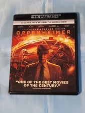 Oppenheimer 4K UHD Blu-ray Christopher Nolan Like New. 3 Discs Tested. AS IS