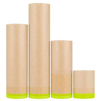 MyLifeUNIT Masking Paper, Automotive Paint Paper Roll with Tape, Assorted Siz...