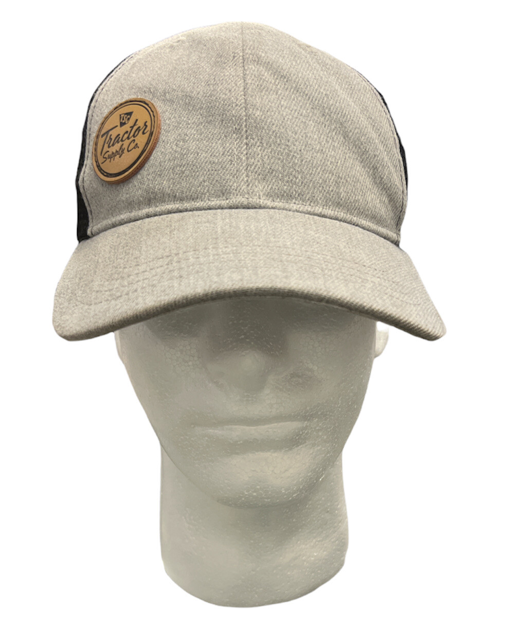 Tractor Supply Co. TSC Baseball Hat Cap Trucker Snapback Mesh Gray and Black