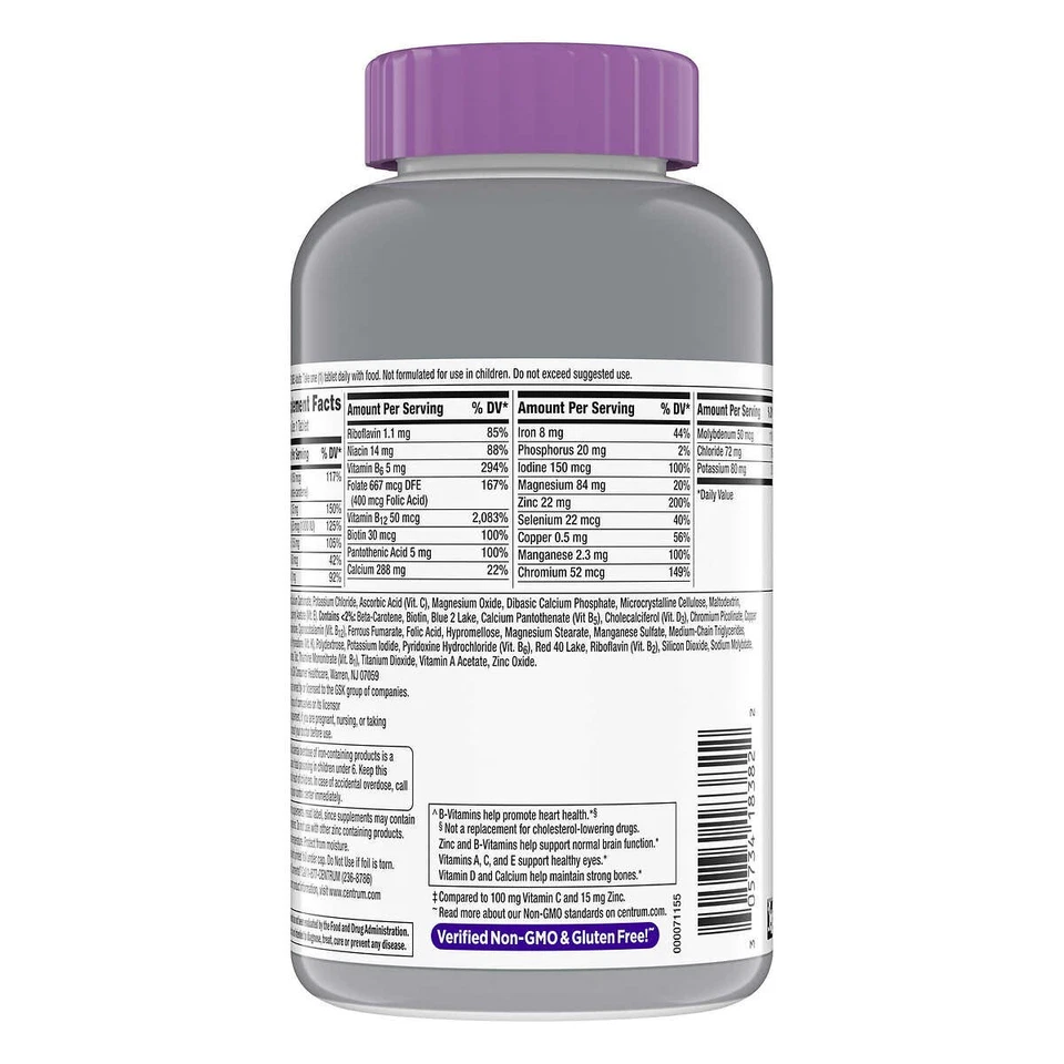 Centrum Silver Mujeres 50+ Multivitamina, 275 Tabletas - Imagen 2 de 3