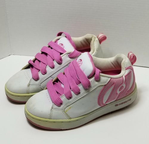 pink and white heelys