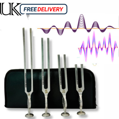 Gardiner Brown Stimmgabel Set 128 256 512 1024Hz Medical HNO Neurological Steel