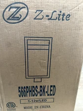 James Allan ZPL12976BK Roland 22" Tall LED Outdoor Single Head Post - Black