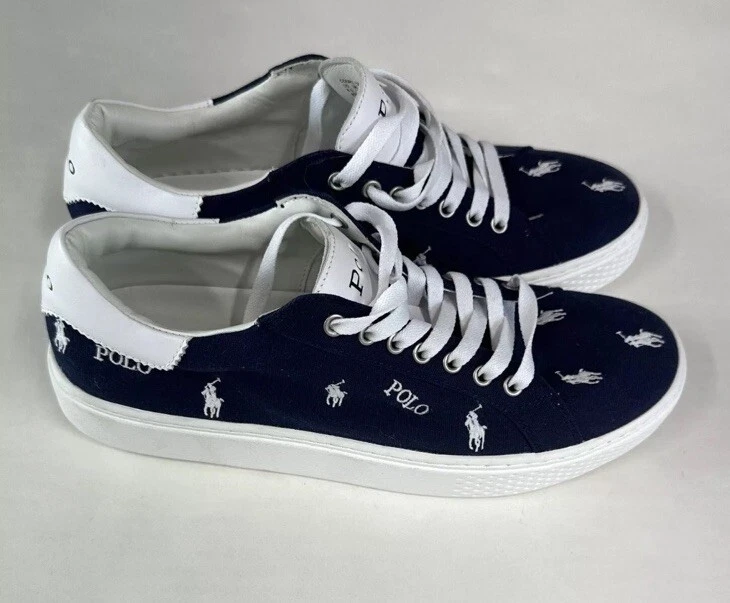 Ralph Lauren Polo Mujer’s Court 125 Azul Marino/Blanco Lona Tenis Talla 8.5 Foto 3 de 4