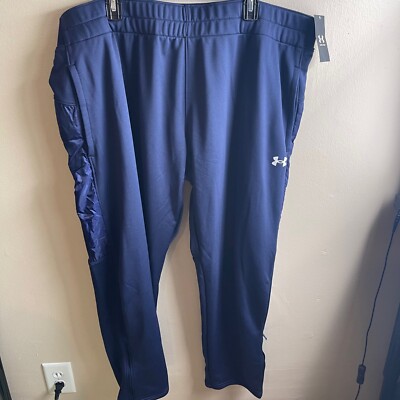 Under Armour Men's 4XL Command Warm-Up Loose Fit Pants Navy Blue 1360715 A2