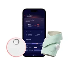 Owlet Dream Sock - FDA-Cleared Smart Baby Monitor Tracks Live Pulse Rate/Oxygen