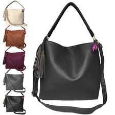 Handbag Large Shoulder Bag Long Detachable Cross Body Strap Big Across Tassel 