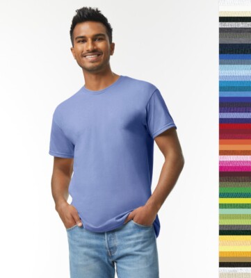 2 Stück Herren T-Shirt Gildan Baumwolle S bis 5XL in 51 Farben Heavy Cotton 5000