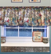 Spring Birds Valance, Country Decor,Garden Valance, Barn,Home Decor,42"W x 14"L