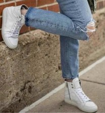 398 Zadig Voltaire White Flash Leather High-Top Sneaker Shoes Size 37 7