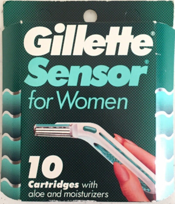 Gillette Sensor For Women 10 Cartridges Shaver Razor Blades Vintage 1992 Refill